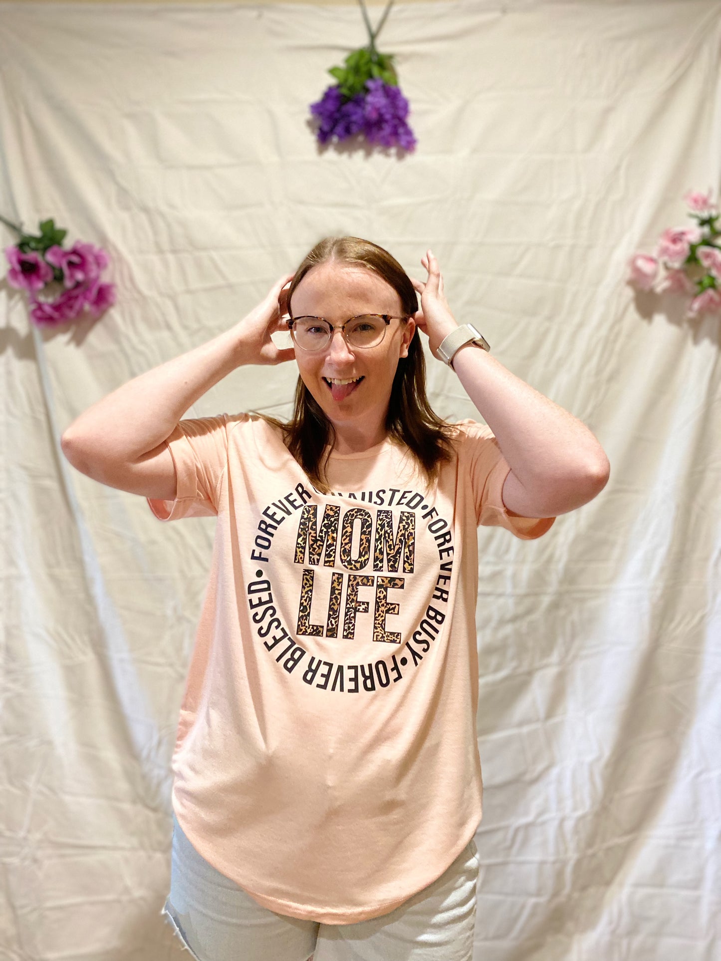 MomLife Tee - Leopard Print