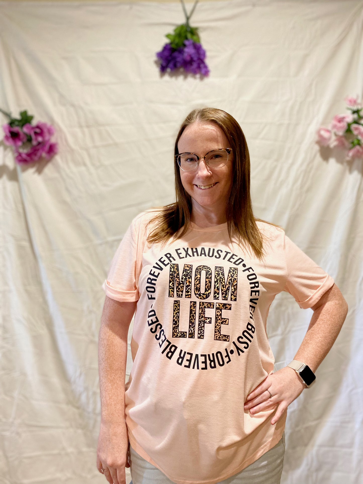 MomLife Tee - Leopard Print