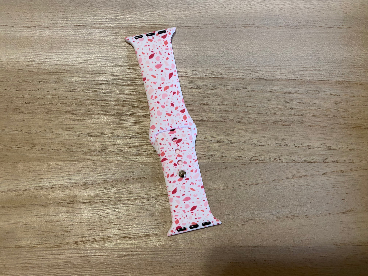 Terrazzo Heart Printed Silicone Smart Watch Band